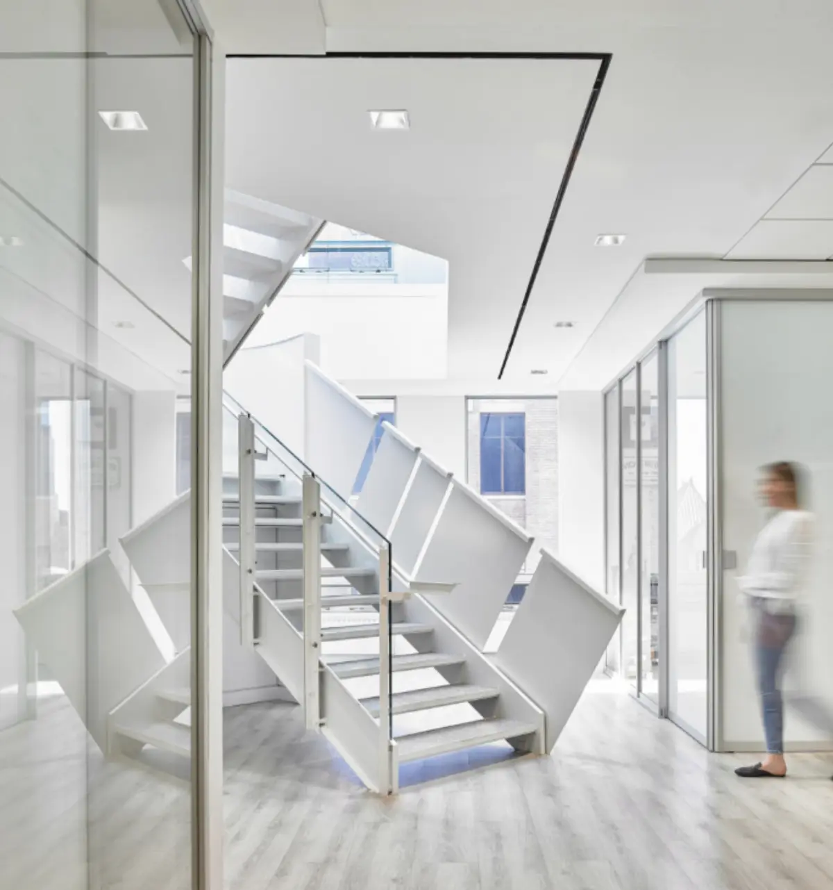 Feature staircase at The 365 Bay Centre (2018 photo)
