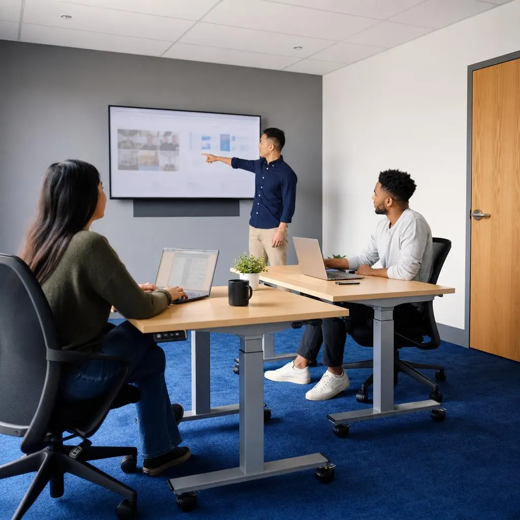 Des collègues collaborant dans un bureau flexible du centre Pacific