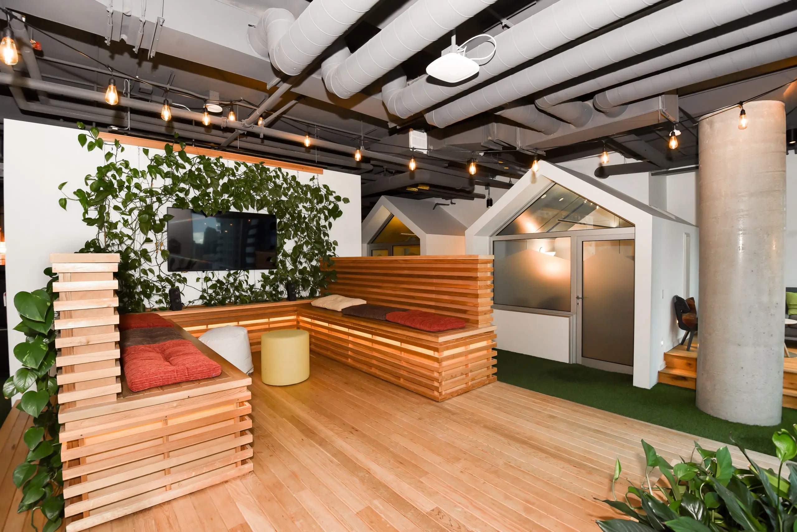 Interior view of a modern office space