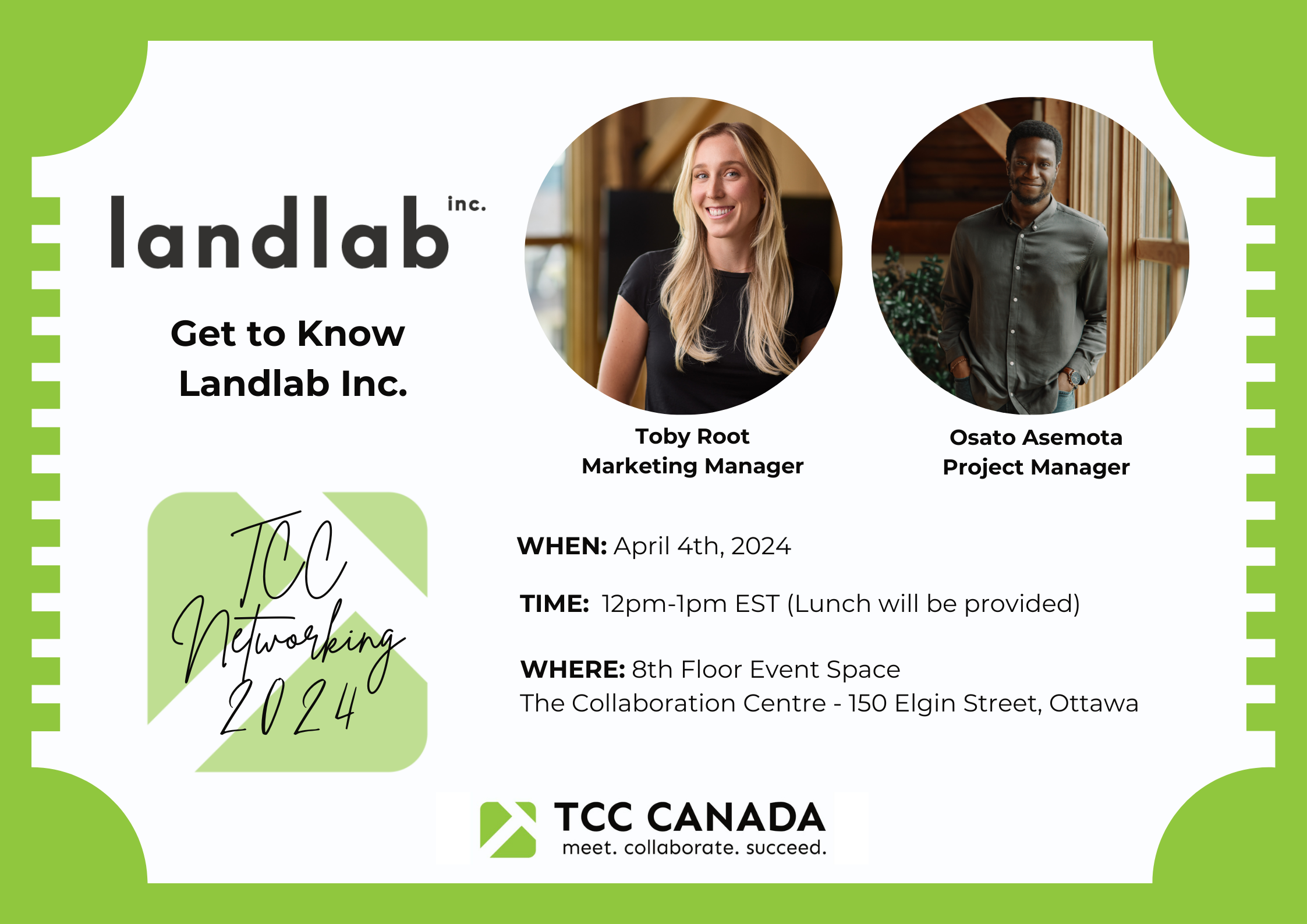 TCC Networking Event Banner Featuring Landlab Inc