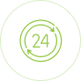 Icon representing 24/7 Access